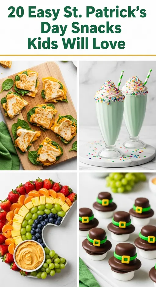 20 Easy St. Patrick’s Day Snacks Kids Will Love