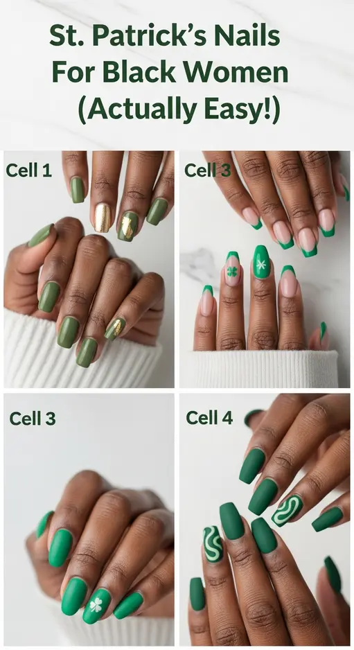 20 St Patrick’s Day Nails for Black Women Celebrating Beautifully
