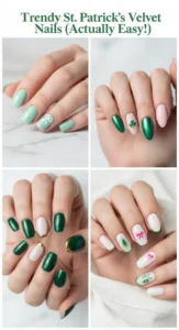 25 Trendy St Patrick's Day Nails with Coquette Chrome Velvet 2026 -