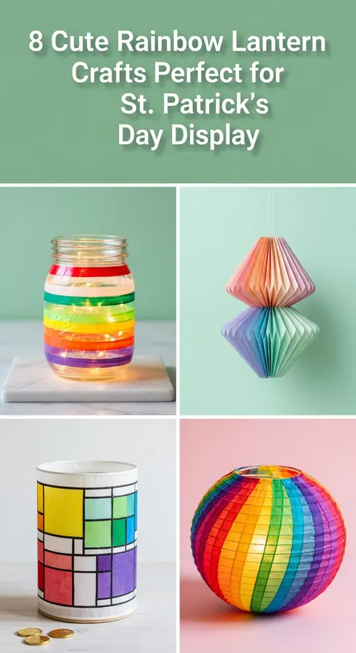 8 Cute Rainbow Lantern Crafts Perfect for St. Patrick’s Day Display
