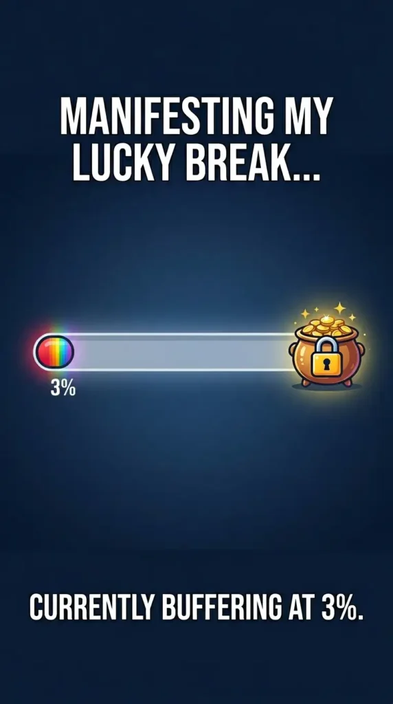 KaveeshMommy St. Patrick's Day meme -“Still waiting for my lucky break.”