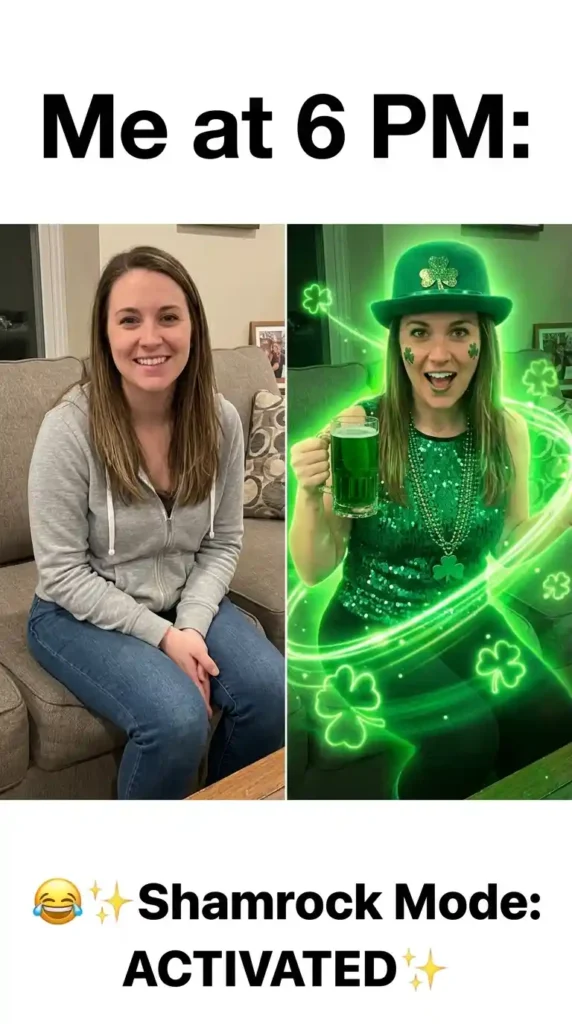 KaveeshMommy St. Patrick's Day meme -When your diet pauses for St. Patrick’s Day.