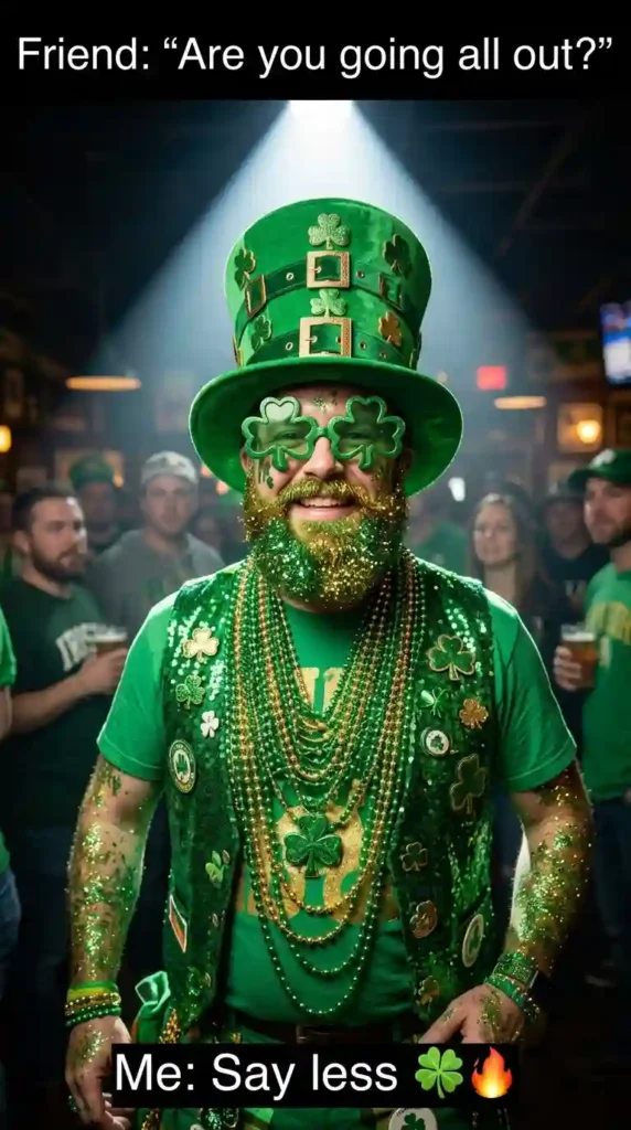 KaveeshMommy St. Patrick's Day meme -When your boss says no green dress code.