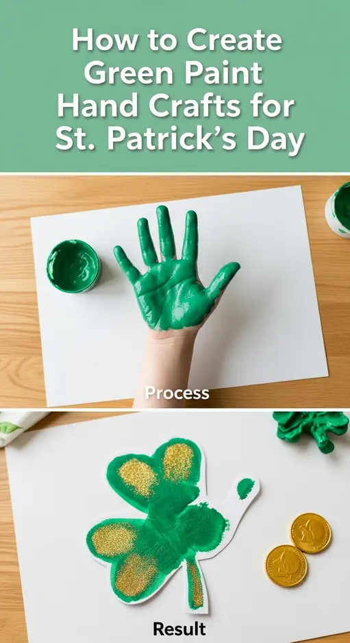 How to Create Green Paint Handprint Crafts for St. Patrick’s Day