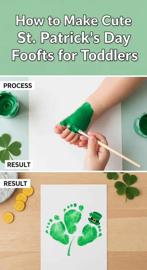How to Make Cute St. Patrick’s Day Footprint Crafts for Toddlers