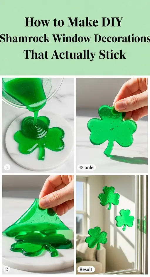 How to Make DIY Shamrock Window Decorations That Actually Stick
