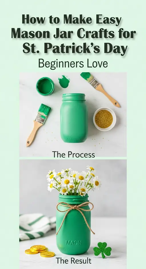 How to Make Easy Mason Jar Crafts for St. Patrick’s Day Beginners Love