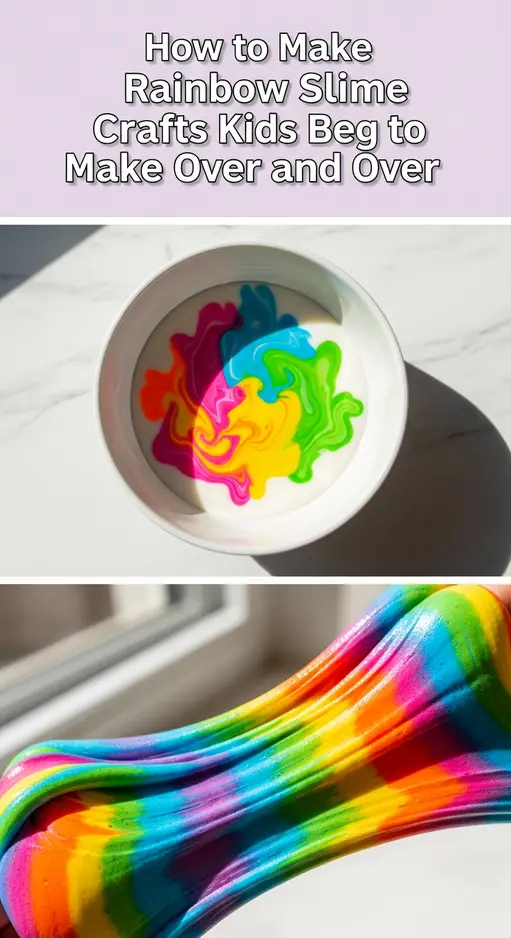 How to Make Rainbow Slime Crafts Kids Beg to Make Over and Over