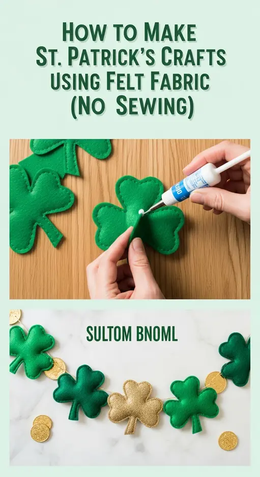 How to Make St. Patrick’s Day Crafts Using Felt Fabric (No Sewing)