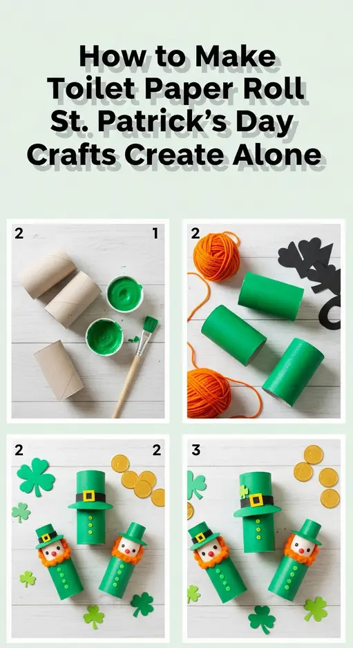 How to Make Toilet Paper Roll St. Patrick’s Day Crafts Kids Create Alone