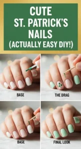 Step by Step St Patrick's Day Nail Art Even Beginners Can Copy -