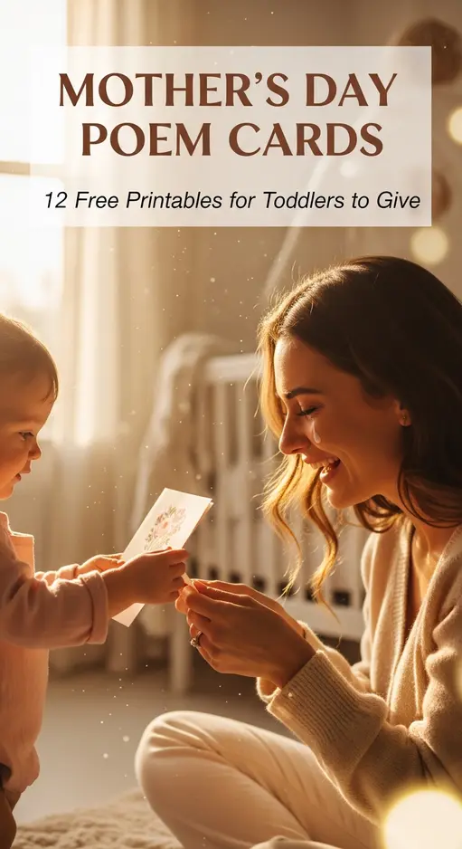12 Free Printable Mother’s Day Poem Cards for Toddlers to Give — No Sign-Up Needed (2026)