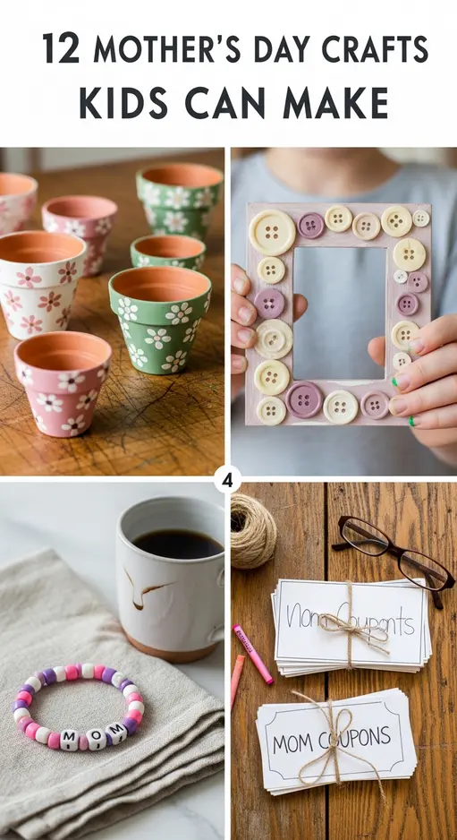 12 Mother’s Day Crafts Kids Can Make with Dollar Store Supplies (Under $3 Each in 2026)