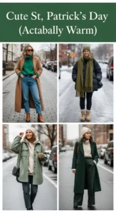 14 St Patrick's Day Outfits for Winter Cold Chicago Warm Ideas -