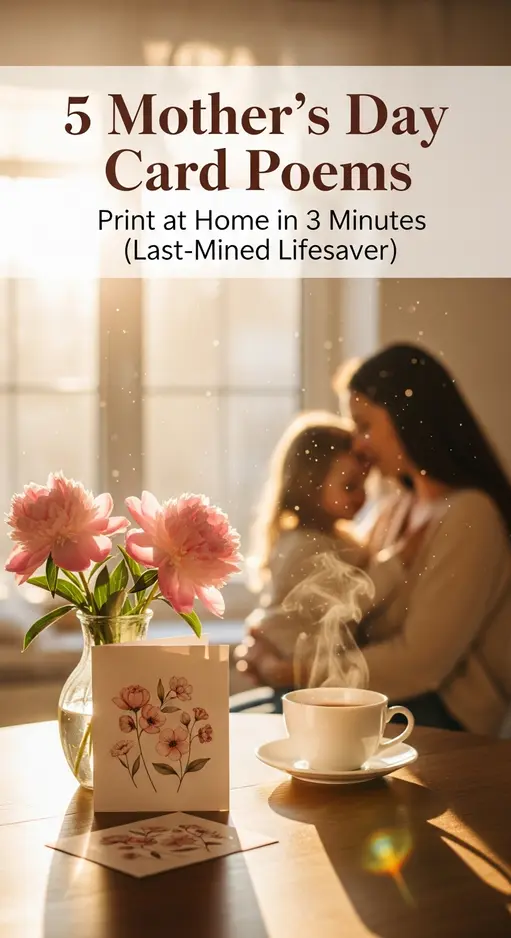 15 Mother’s Day Card Poems You Can Print at Home in 3 Minutes (Last-Minute Lifesaver)