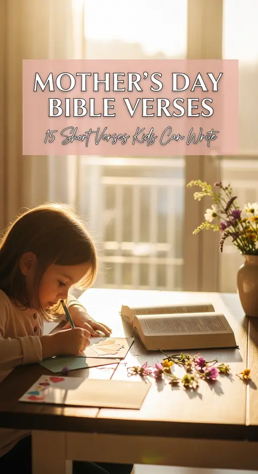 15 Short Mothers Day Bible Verses Kids Can Actually Write in a Card