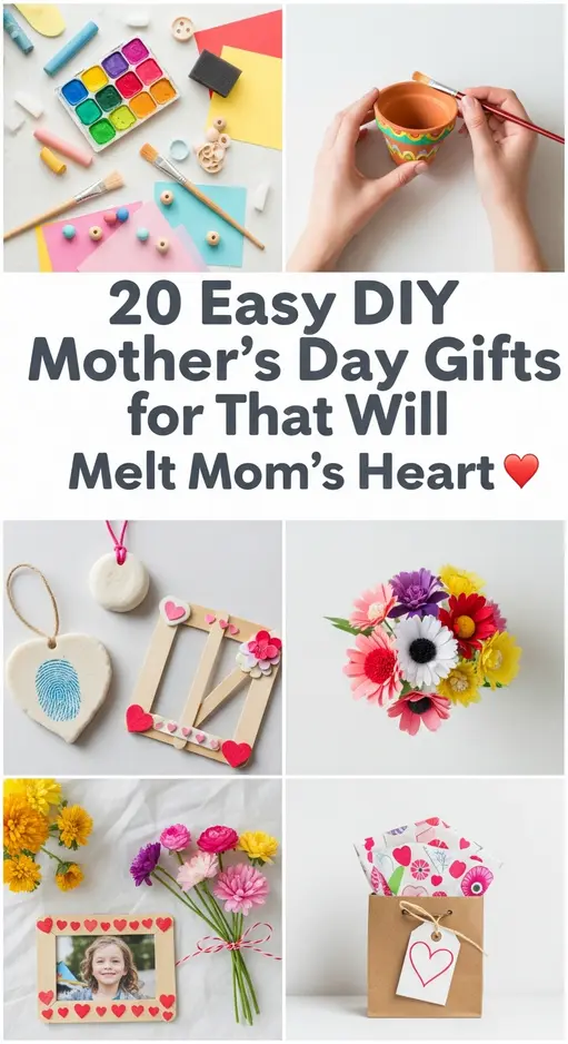 20 Easy DIY Mother’s Day Gifts for Kids That Will Melt Mom’s Heart 💖