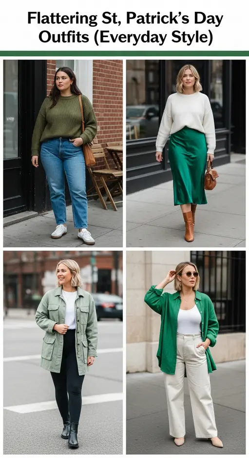 20 St Patrick’s Day Outfits for Plus Size Women Cute Flattering