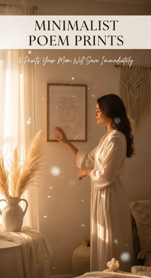 5 Minimalist Poem Prints Your Mom Will Save Immediately (Boho Wall Art)