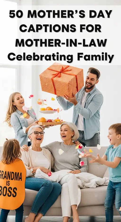 💐 50 Mother’s Day Captions for Mother-in-Law: Celebrating the Woman Who Became Family 🌟
