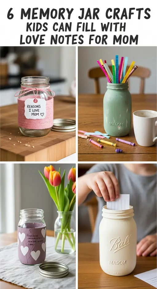6 Memory Jar Crafts Kids Can Fill With Love Notes for Mom That Make the Whole Room Cry