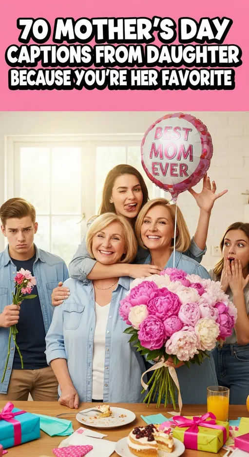 🌸 70 Mother’s Day Captions from Daughter: Because You’re Her Favorite (We Know It) 🎉