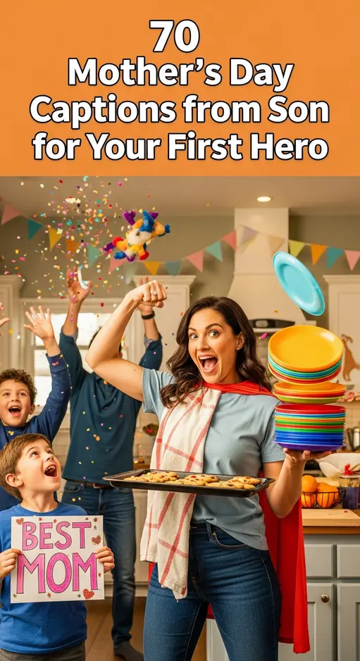 💪 70 Mother’s Day Captions from Son: Because She’s My First Hero 🌟