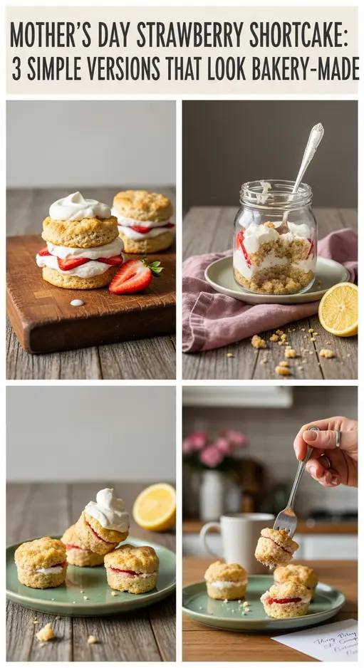 Mother’s Day Strawberry Shortcake: 3 Simple Versions That Look Bakery-Made