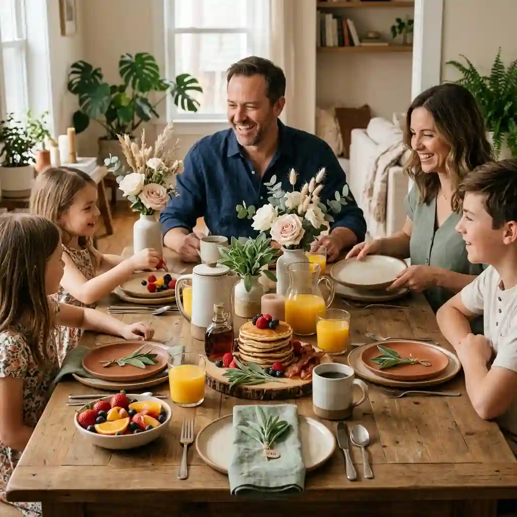Aesthetic Father's Day 2026 food, brunch recipes, and beautiful drink presentations