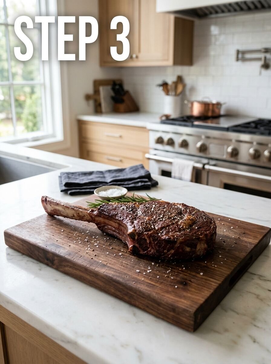 How to cook tomahawk steak indoors without smoking out the house. -