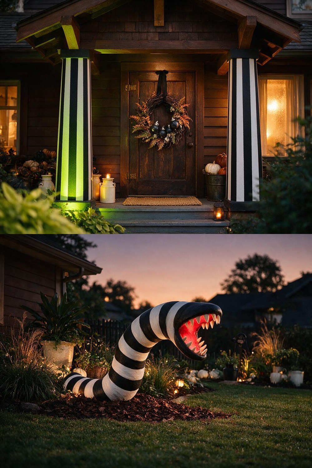 25+ Spooky Beetlejuice Halloween Decorations (Sandworm DIYs!) 1 25+ Spooky Beetlejuice Halloween Decorations (Sandworm DIYs!) - Pinterest Pin Guide