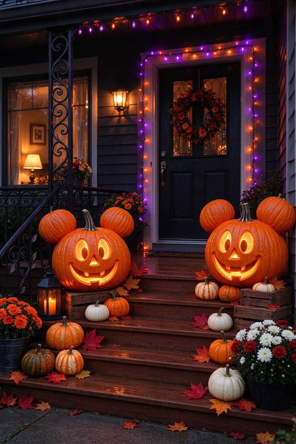25+ Magical Disney Halloween Outdoor Decorations (Mickey Pumpkins & Haunted Mansion Ideas!) 1 25+ Magical Disney Halloween Outdoor Decorations - Pinterest Pin Guide