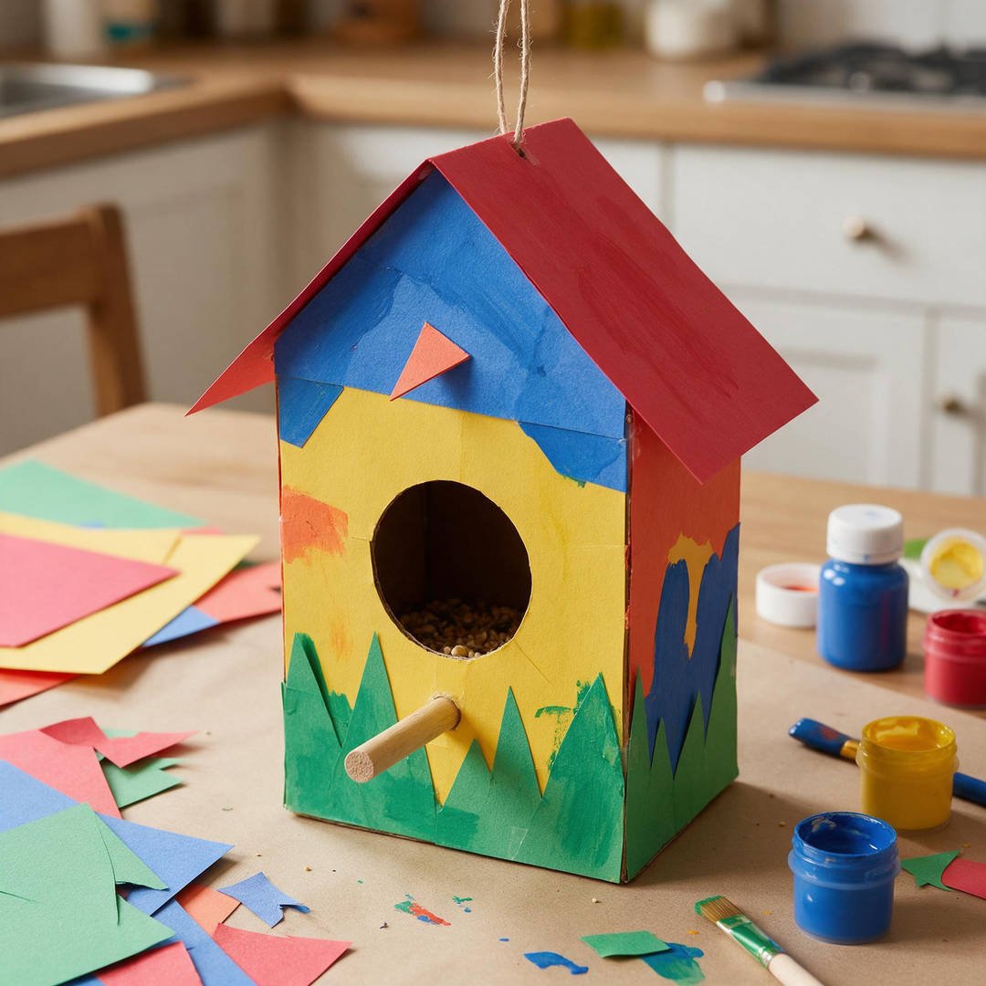 10 Fun DIY Halloween Decorations for Kids to Make (Spooky!) 2 Swarm of 3D black cardstock bats with folded wings flying upward across a clean white living room wall.