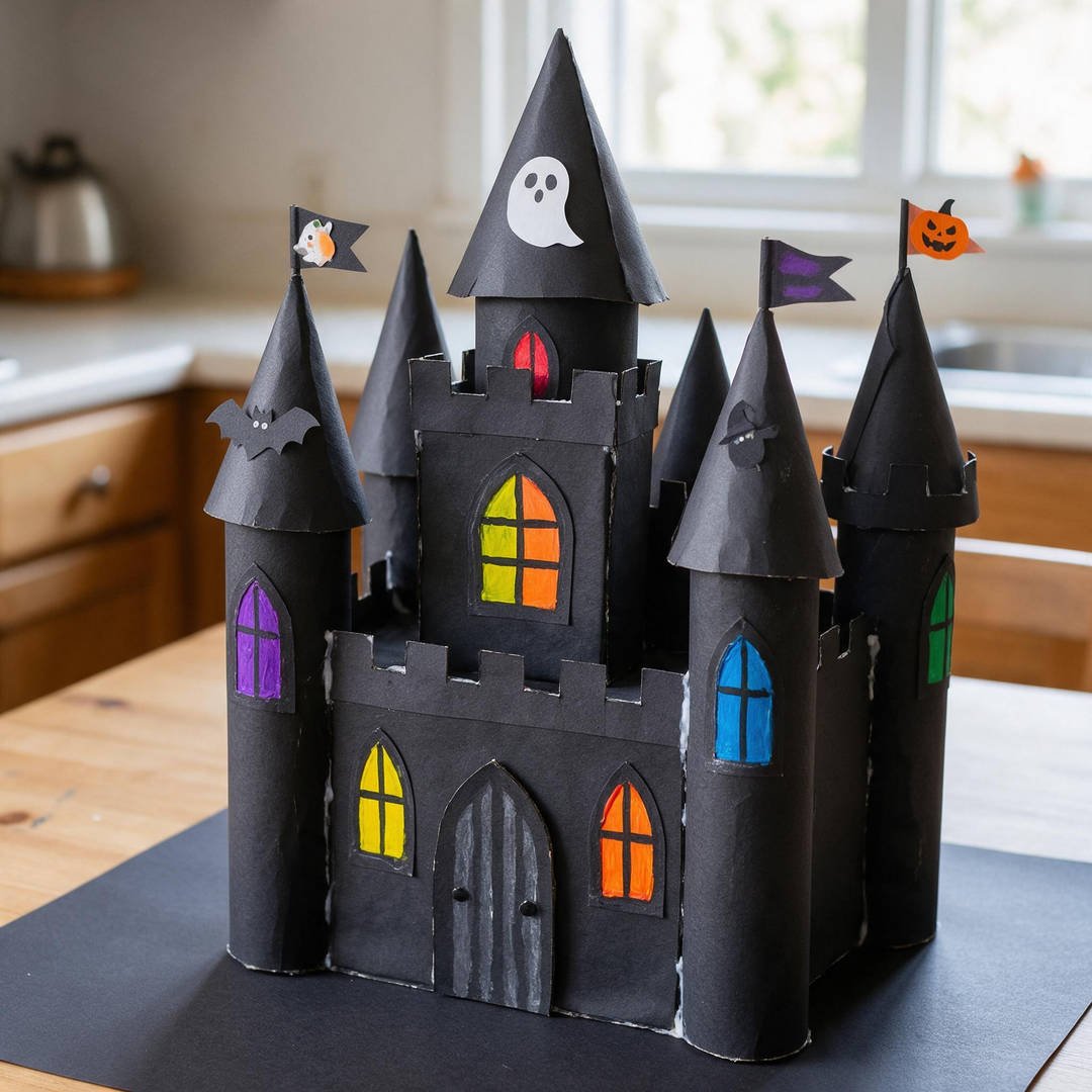 10 Spooky DIY Haunted Gingerbread Houses Kids Can Build 3 Black Cocoa Cookie Haunted Castle