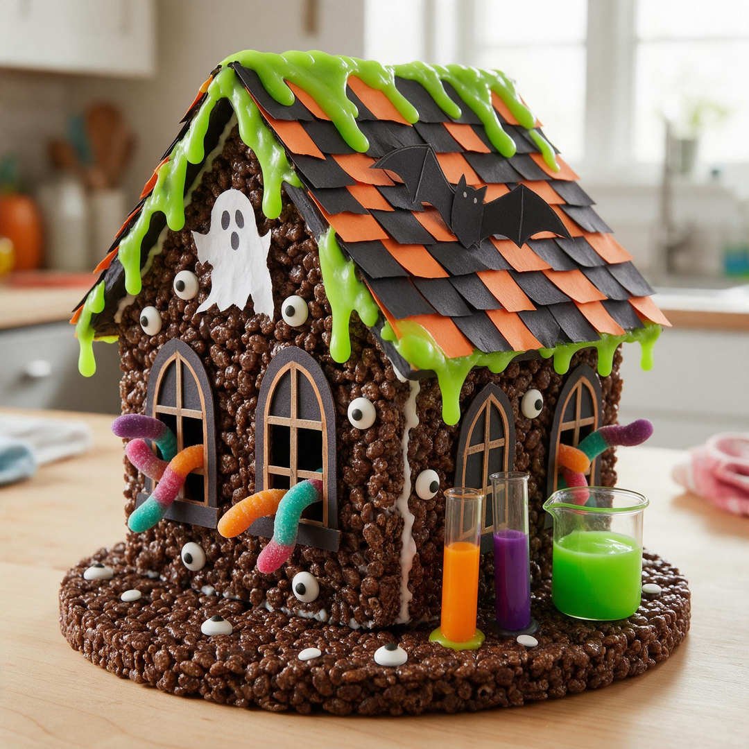 10 Spooky DIY Haunted Gingerbread Houses Kids Can Build 4 Gummy Monster Haunted Laboratory
