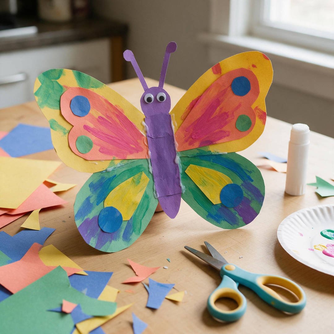 10 Cute Popsicle Stick Halloween Crafts for Kids (Easy!) 4 Black painted popsicle stick triangle bat craft with scalloped black cardstock wings and two tiny white paper fangs.