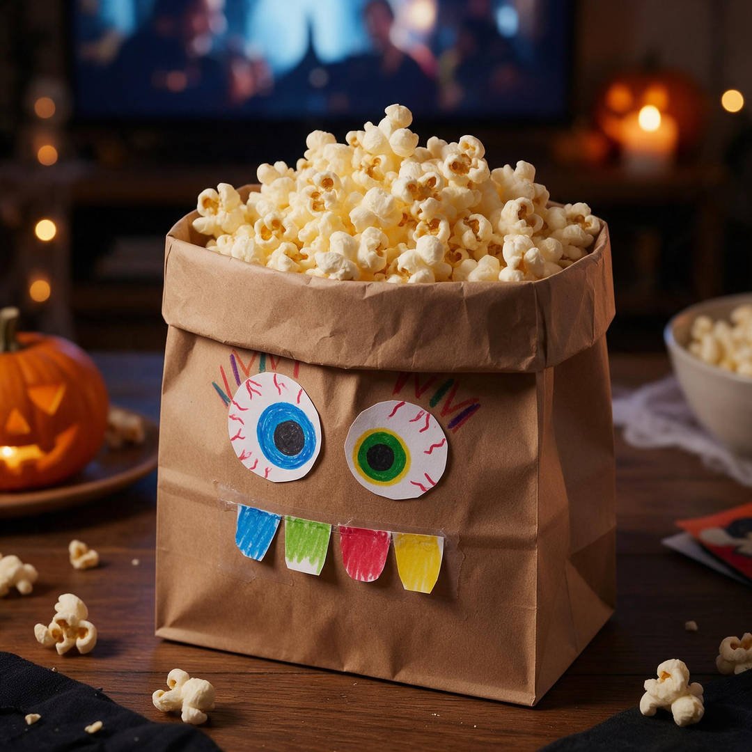DIY Monster Popcorn & Treat Snack Sack
