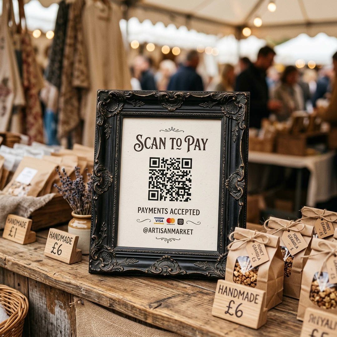 10 Best Halloween Craft Booth Ideas to Make & Sell 6 Framed QR Code & Chalkboard Pricing Board - Elegant vintage frame with contactless payment QR code and pricing menu