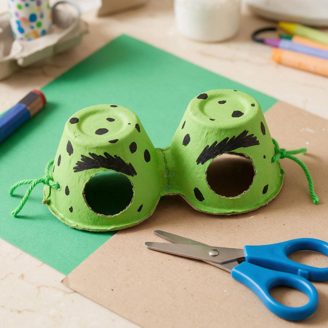 Egg Carton Green Goblin Mask Goggles
