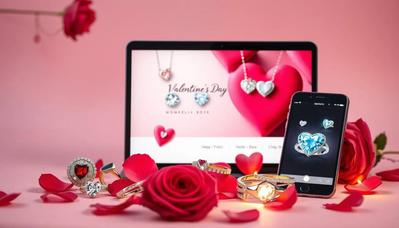 Valentine's Day jewelry online shopping